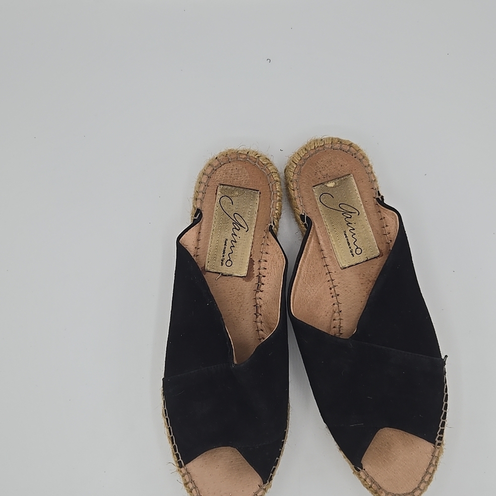 Alpargatas Black Espadrille Slides